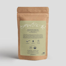 Load image into Gallery viewer, DARJEELING GREEN TEA, BACK IMAGE OF ORGANIC LOOSE LEAF TEA